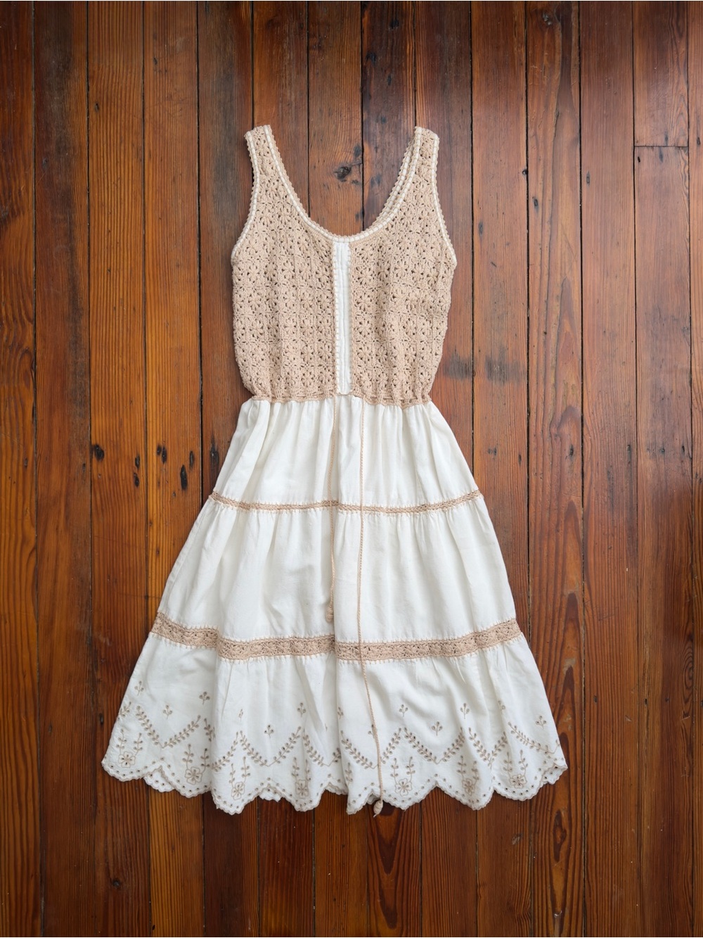 Vintage 70s handmade prairie dress small - Picture 5 of 11